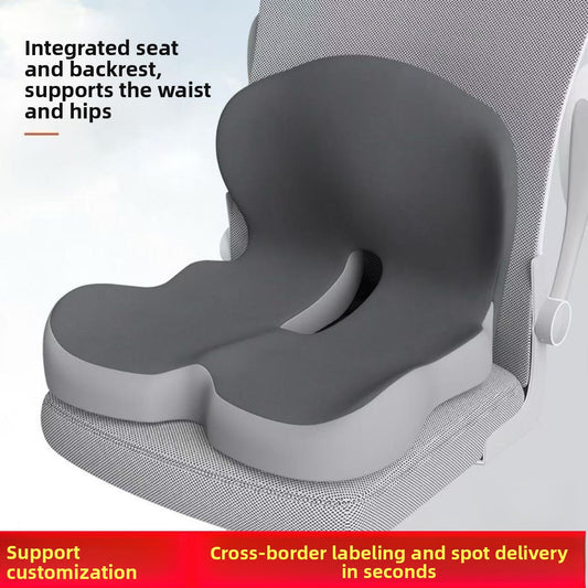 Memory foam one-piece seat cushion backrest